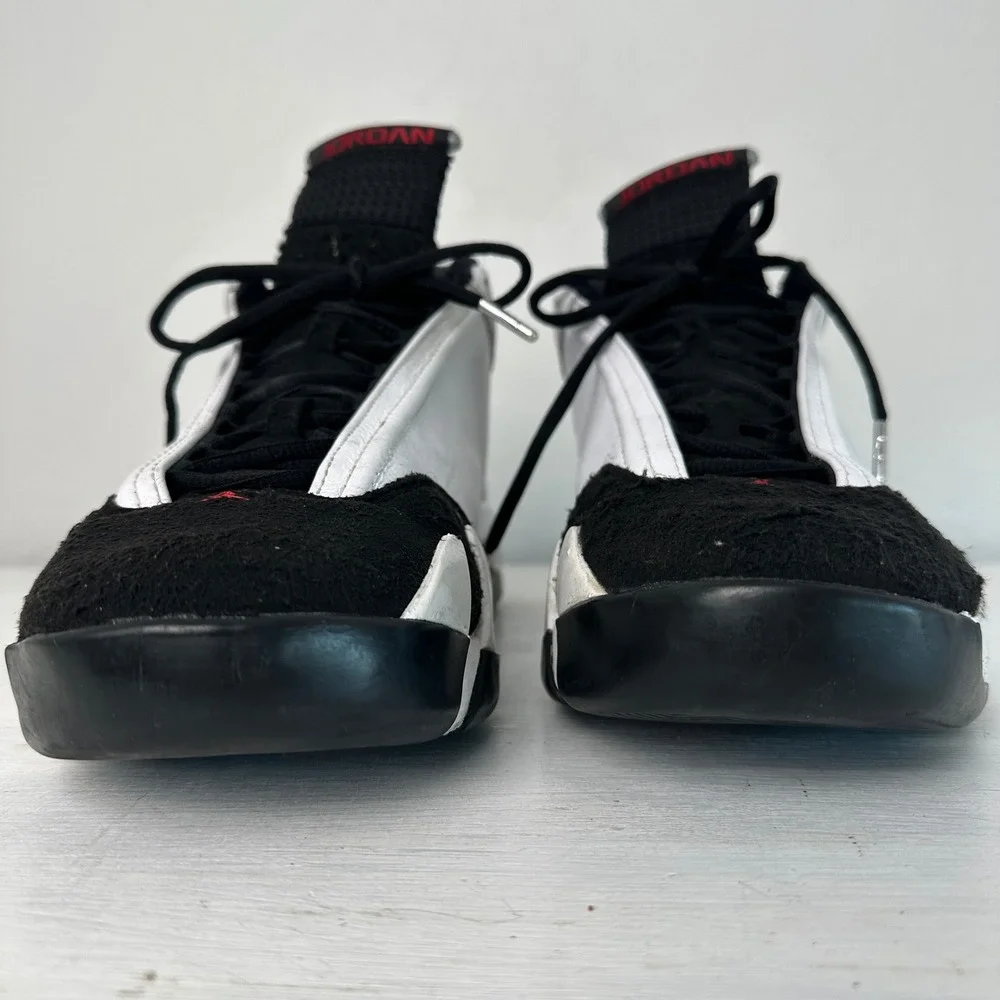 Jordan Sneakers Mens 12 Air Jordan 14 Retro Black White Red Basketball